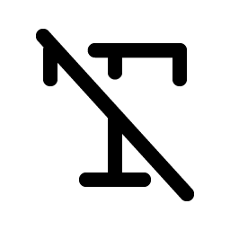 Text T Slash icon