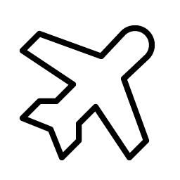 Airplane Tilt Thin icon