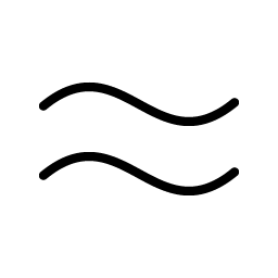 Approximate Equals Thin icon