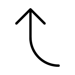 Arrow Bend Left Up Thin icon