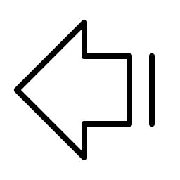 Arrow Fat Line Left Thin icon