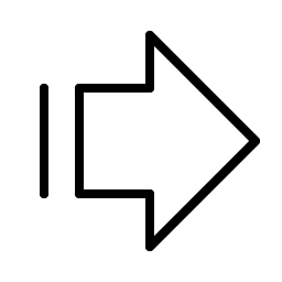 Arrow Fat Line Right Thin icon