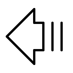 Arrow Fat Lines Left Thin icon