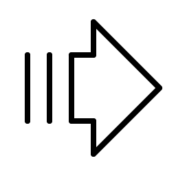 Arrow Fat Lines Right Thin icon