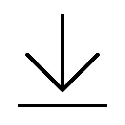 Arrow Line Down Thin icon