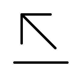 Arrow Line Up Left Thin icon