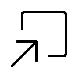 Arrow Square In Thin icon