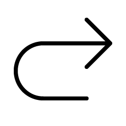 Arrow U Up Right Thin icon