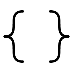 Brackets Curly Thin icon