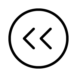 Caret Circle Double Left Thin icon