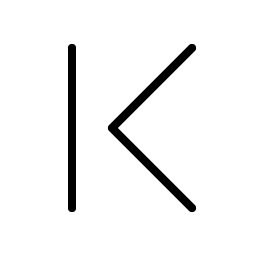 Caret Line Left Thin icon