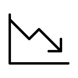 Chart Line Down Thin icon