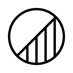 Circle Half Tilt Thin icon