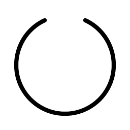 Circle Notch Thin icon