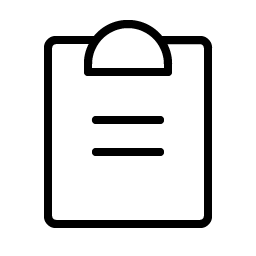 Clipboard Text Thin icon