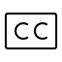 Closed Captioning Thin icon