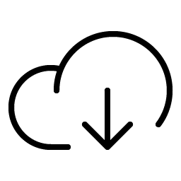 Cloud Arrow Down Thin icon