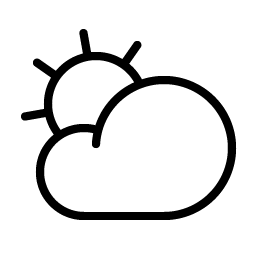 Cloud Sun Thin icon