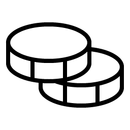 Coins Thin icon