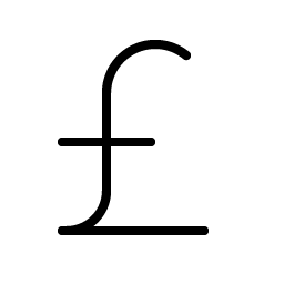 Currency Gbp Thin icon