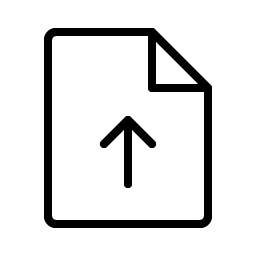 File Arrow Up Thin icon