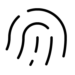 Fingerprint Simple Thin icon
