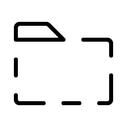 Folder Dashed Thin icon - free SVG download