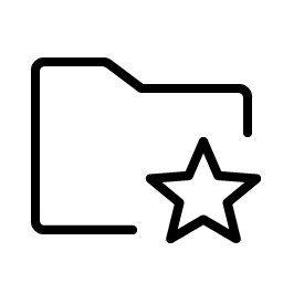 Folder Simple Star Thin icon - free SVG download