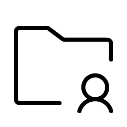 Folder Simple User Thin icon