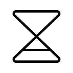 Hourglass Simple Low Thin icon