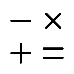 Math Operations Thin icon