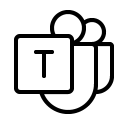 Microsoft Teams Logo Thin icon