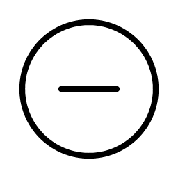 Minus Circle Thin icon