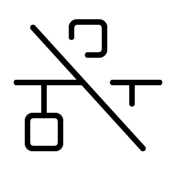 Network Slash Thin icon