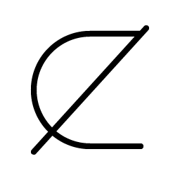 Not Subset Of Thin icon