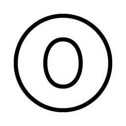 Number Circle Zero Thin icon