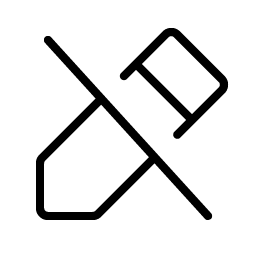 Pencil Simple Slash Thin icon