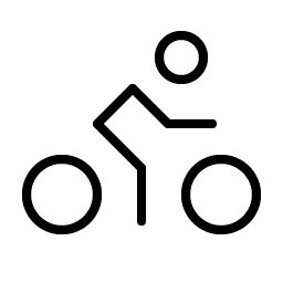 Person Simple Bike Thin icon