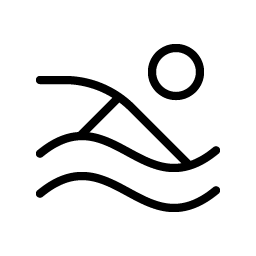Person Simple Swim Thin icon