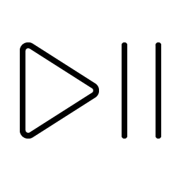 Play Pause Thin icon