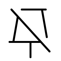 Push Pin Simple Slash Thin icon