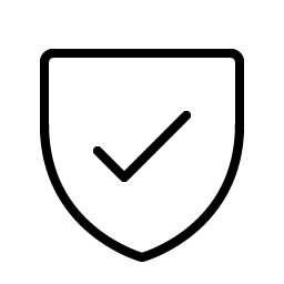 Shield Check Thin icon