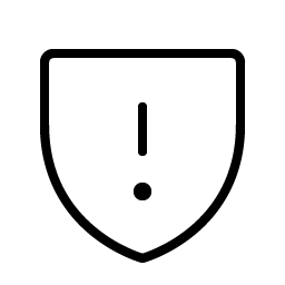 Shield Warning Thin icon - free SVG download