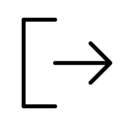 Sign Out Thin icon