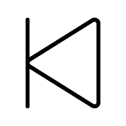 Skip Back Thin icon