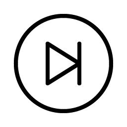 Skip Forward Circle Thin icon - free SVG download