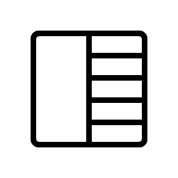 Square Half Thin icon