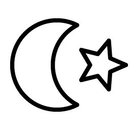 Star And Crescent Thin icon