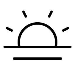Sun Horizon Thin icon