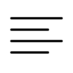 Text Align Left Thin icon